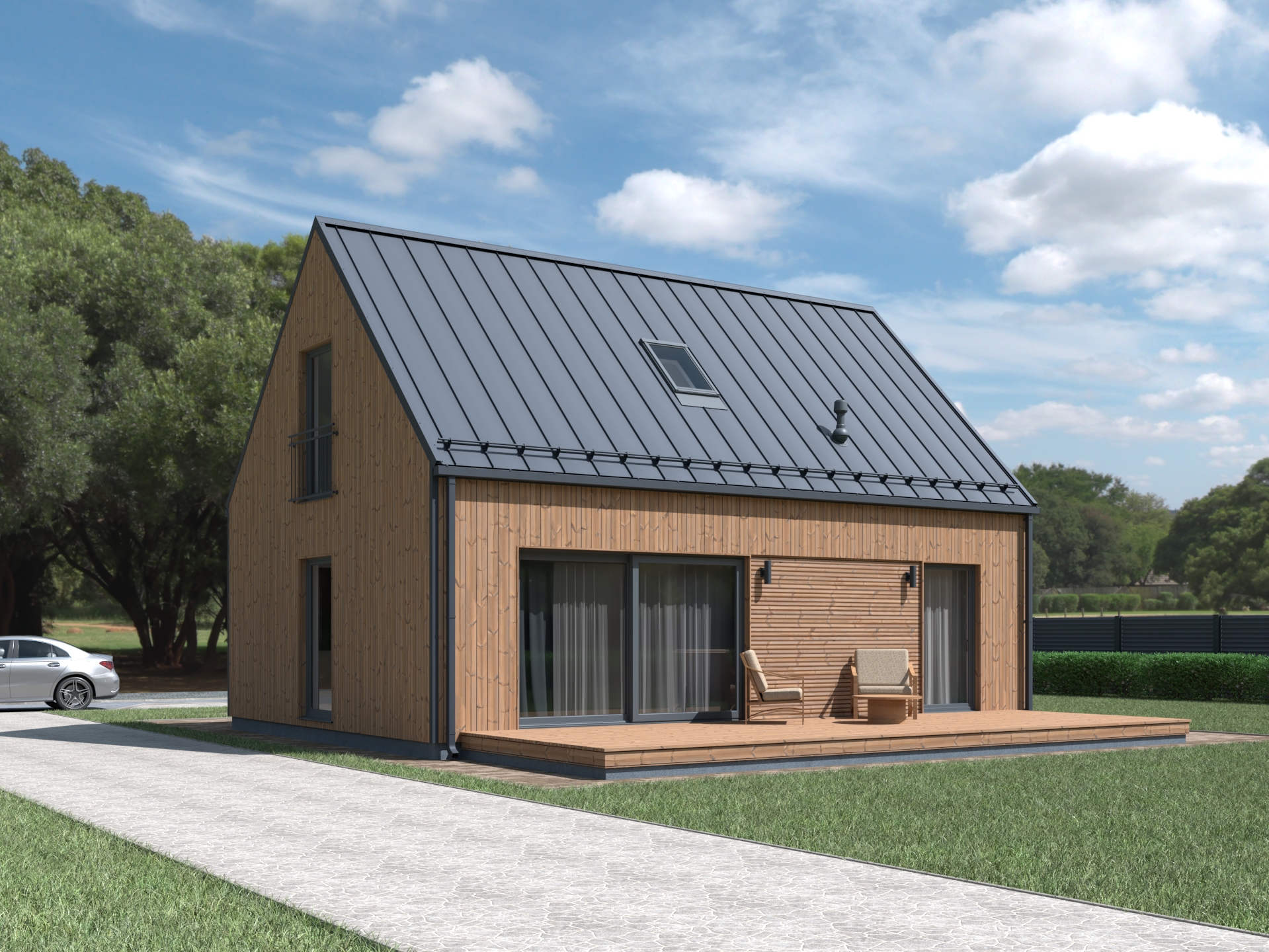 Konfigurator domu SD65P - elewacja, dach i okna